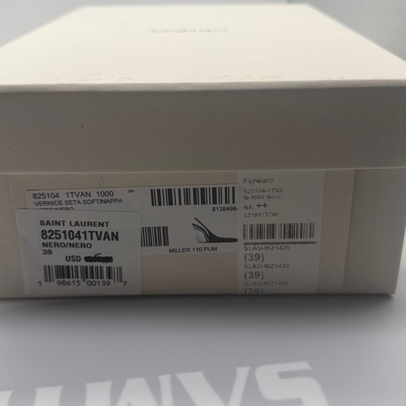 Saint Laurent Miller Patent Leather Acrylic Wedge Pumps in Nero Black Size 39 - Picture 14 of 16